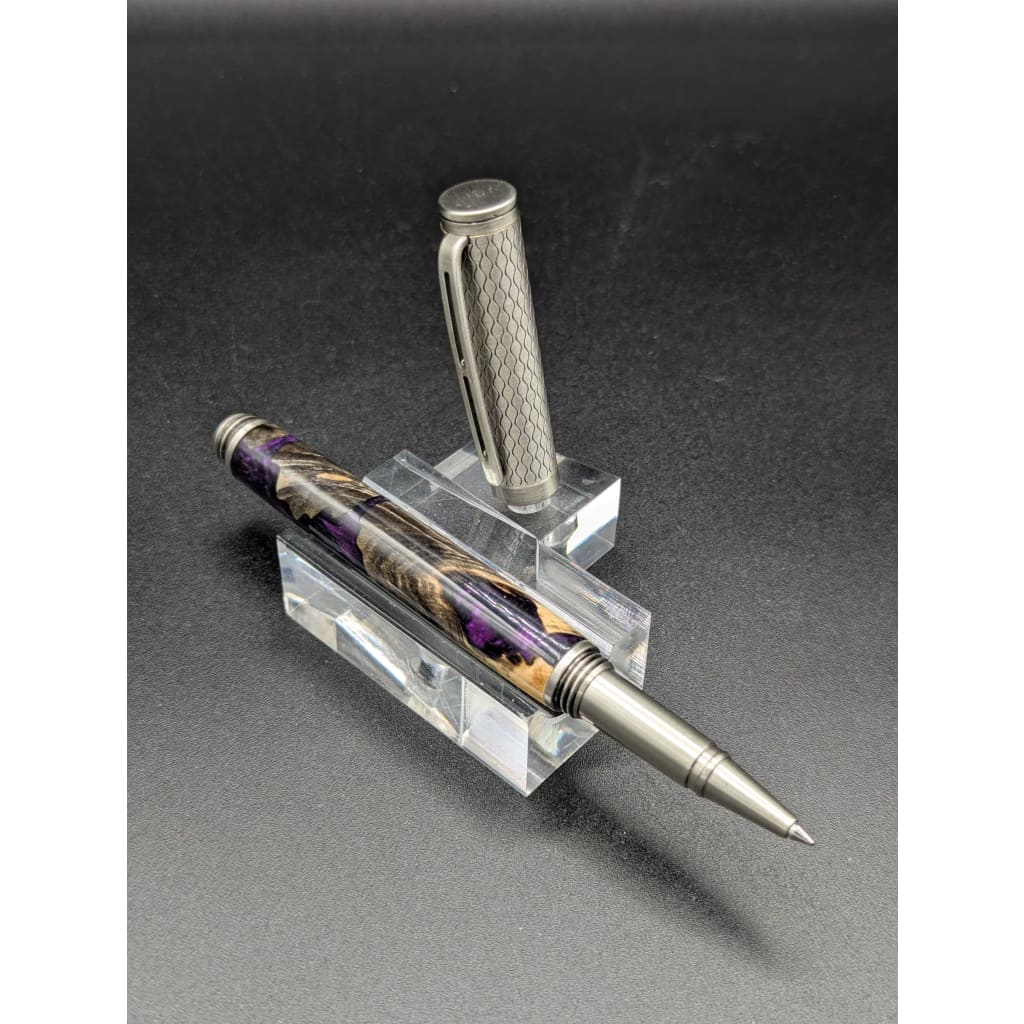 Le stylo Odyssée - Mauve & Gris - Outils d’écritures