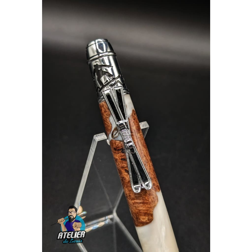 Le stylo ski en bois et résine