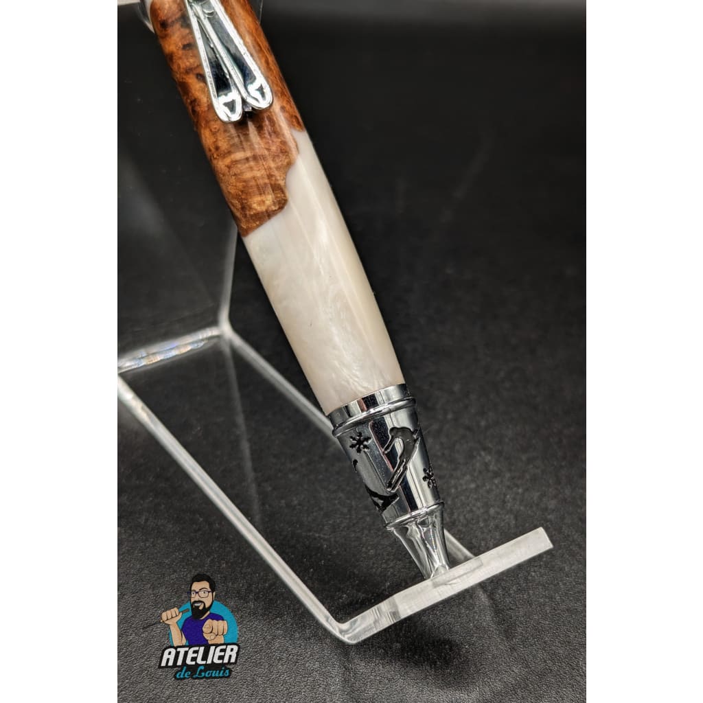 Le stylo ski en bois et résine